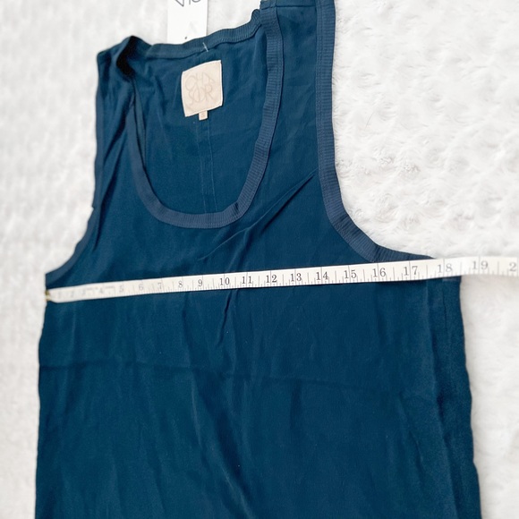 NWT- CHASER Silk Basics Deep Armhole Tank in Sailor Blue - Picture 8 of 8